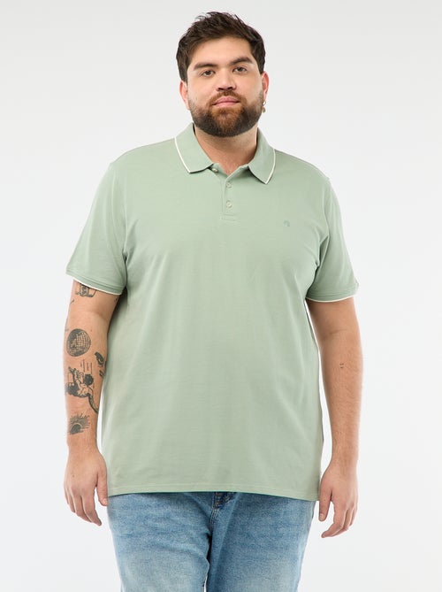 Katoenen polo met contrasterende details - Kiabi