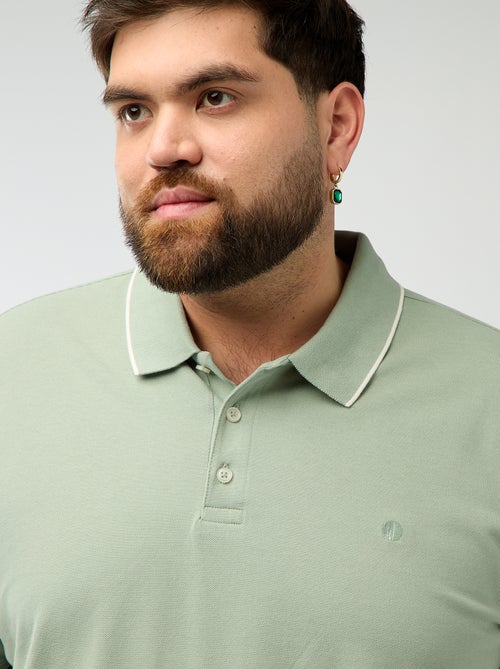 Katoenen polo met contrasterende details - Kiabi