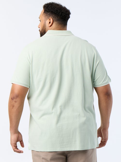Katoenen polo met contrasterende details - Kiabi