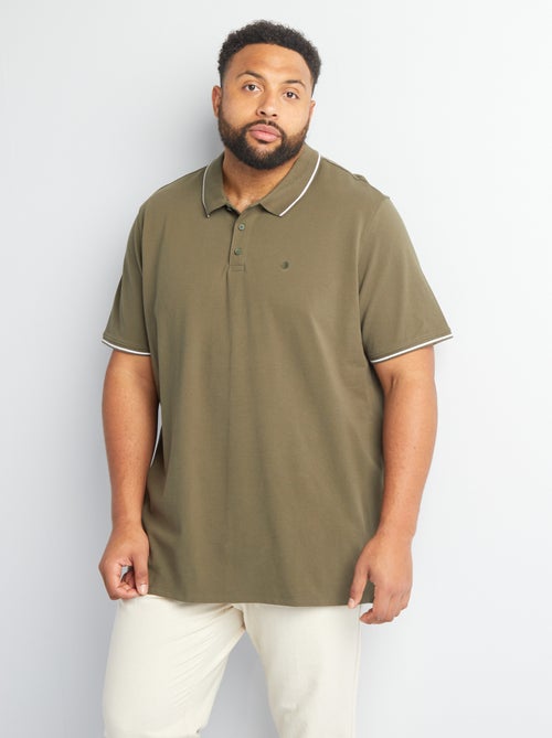 Katoenen polo met contrasterende details - Kiabi