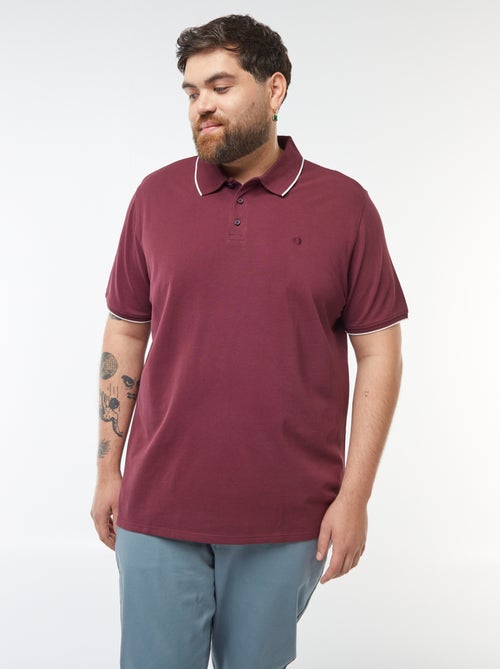Katoenen polo met contrasterende details - Kiabi