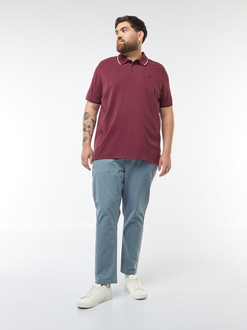 Katoenen polo met contrasterende details - Kiabi