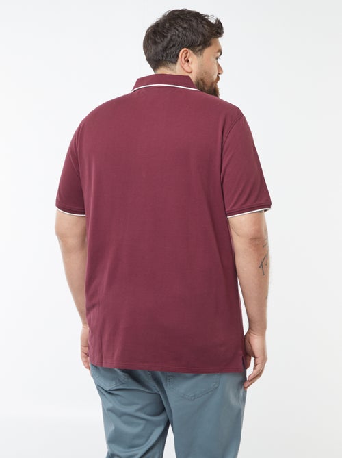 Katoenen polo met contrasterende details - Kiabi