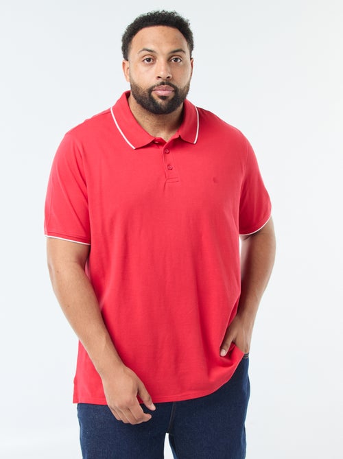 Katoenen polo met contrasterende details - Kiabi