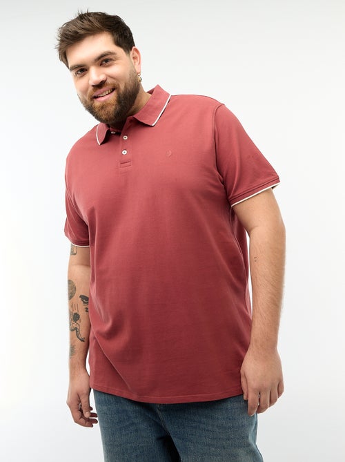 Katoenen polo met contrasterende details - Kiabi