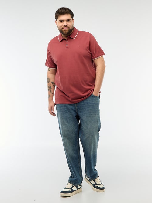 Katoenen polo met contrasterende details - Kiabi