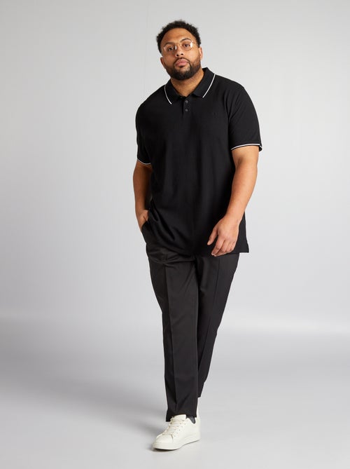 Katoenen polo met contrasterende details - Kiabi