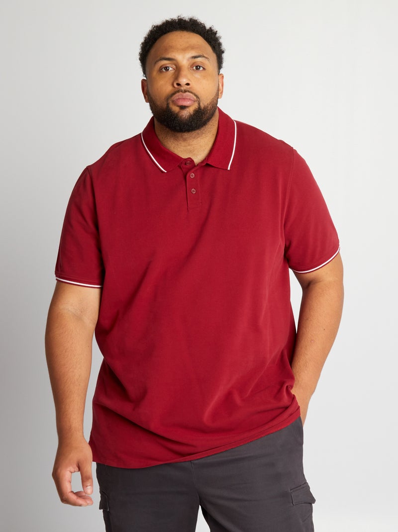 Katoenen polo ROOD - Kiabi