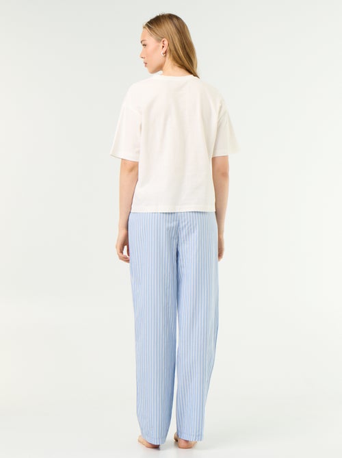 Katoenen pyjamaset - T-shirt + broek - Kiabi