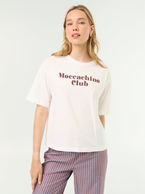 Katoenen pyjamaset - T-shirt + broek - Kiabi