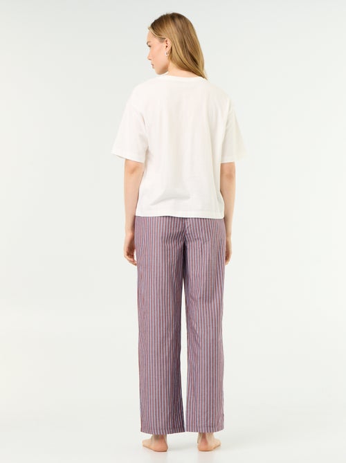 Katoenen pyjamaset - T-shirt + broek - Kiabi