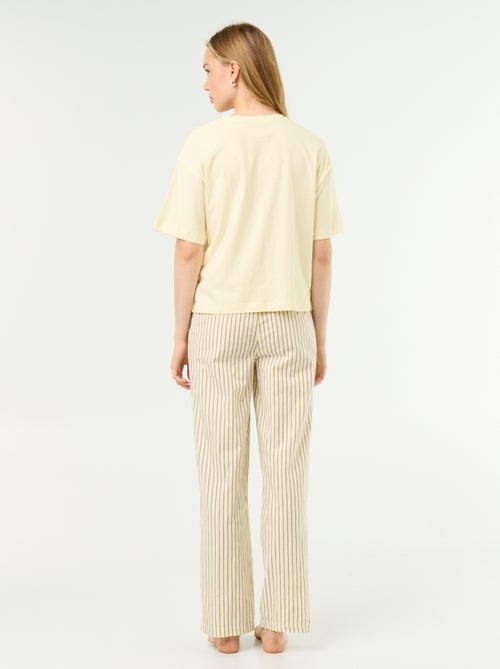 Katoenen pyjamaset - T-shirt + broek - Kiabi