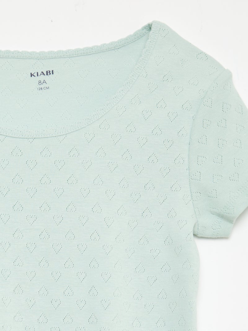 Katoenen pyjamaset Groen - Kiabi