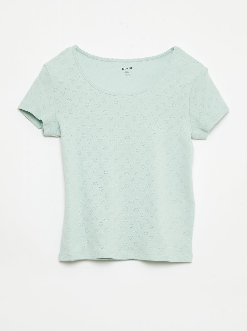 Katoenen pyjamaset Groen - Kiabi