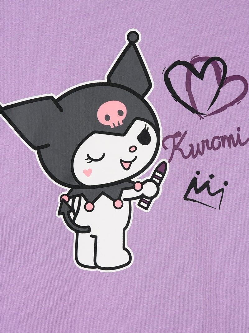 Katoenen pyjamaset 'Kuromi' Paars - Kiabi