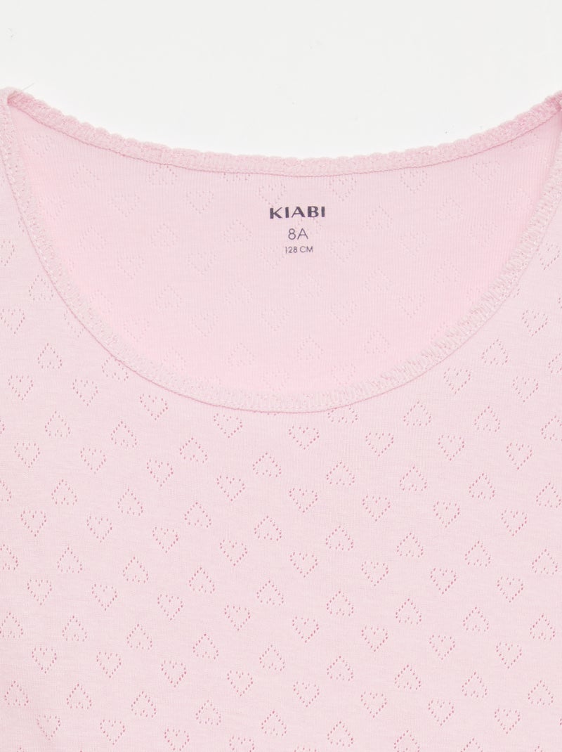 Katoenen pyjamaset Roze - Kiabi