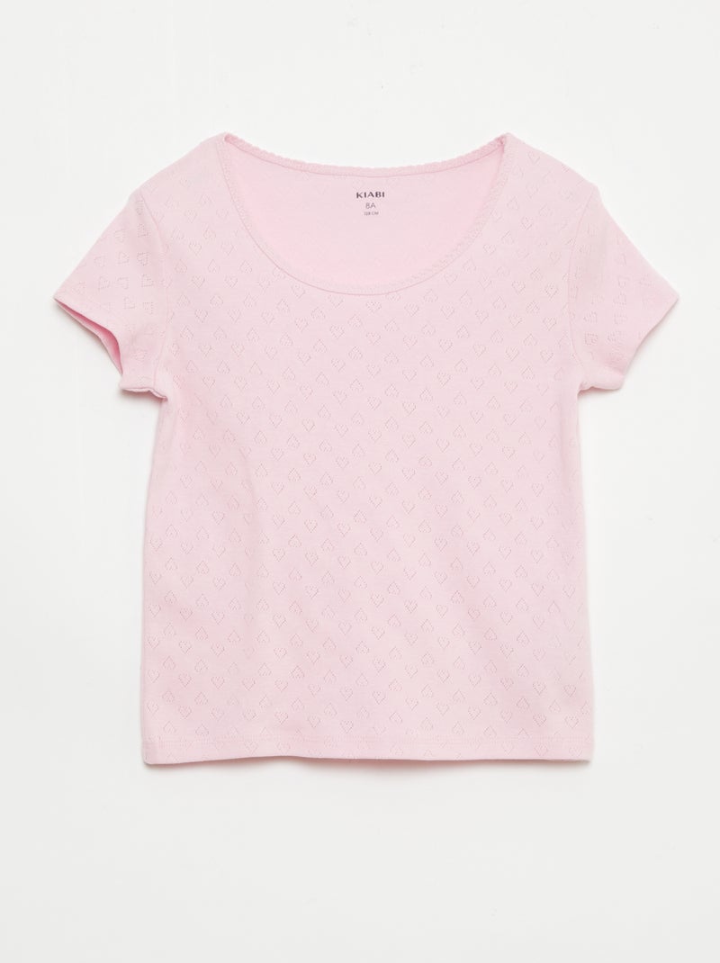 Katoenen pyjamaset Roze - Kiabi