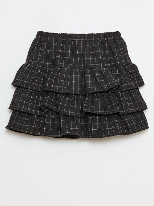 Katoenen rok met ruitjes - Kiabi