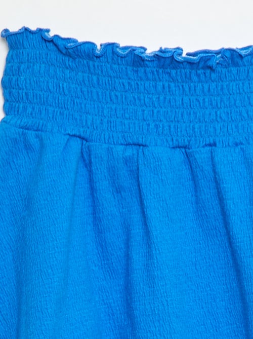 Katoenen rok van kreukeltricot - Kiabi