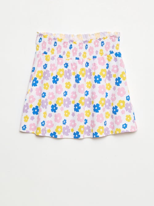 Katoenen rok van kreukeltricot - Kiabi