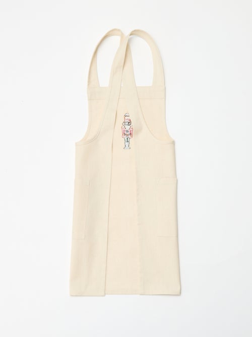 Katoenen schort met kerstprint voor kinderen 55x49 cm - Kiabi