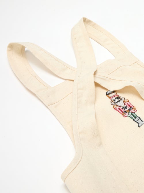 Katoenen schort met kerstprint voor kinderen 55x49 cm - Kiabi