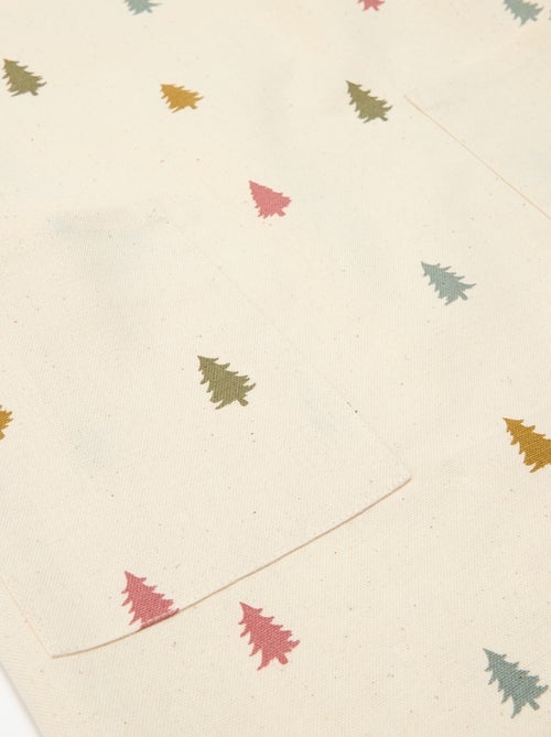 Katoenen schort met kerstprint voor kinderen 55x49 cm - Kiabi