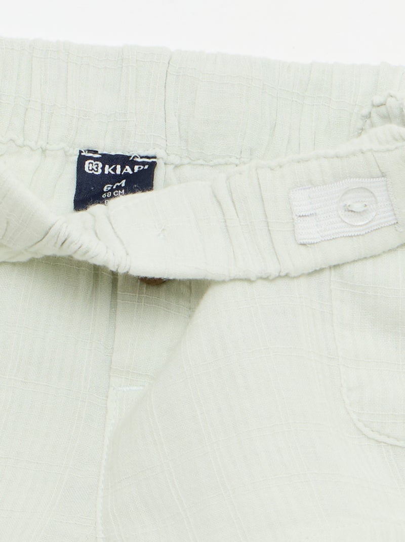 Katoenen short met 2 opgestikte zakken Blauw - Kiabi