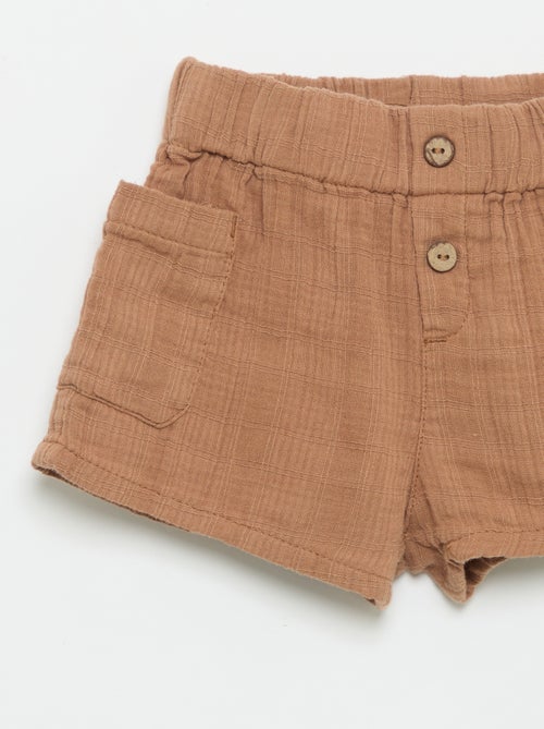 Katoenen short met 2 opgestikte zakken - Kiabi Katoenen short met 2 opgestikte zakken - Kiabi