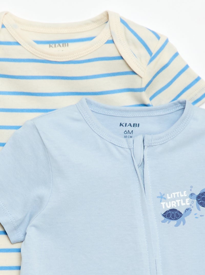 Katoenen slaappak Blauw - Kiabi