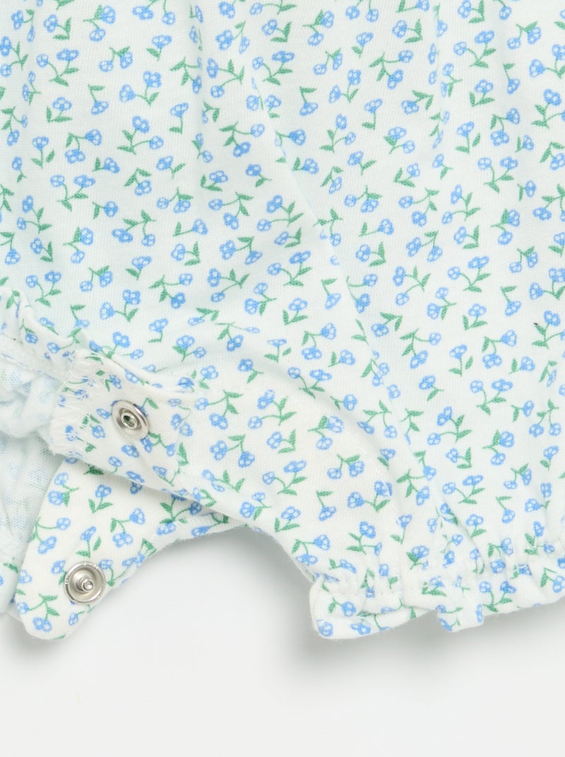 Katoenen speelpakje met print Blauw - Kiabi