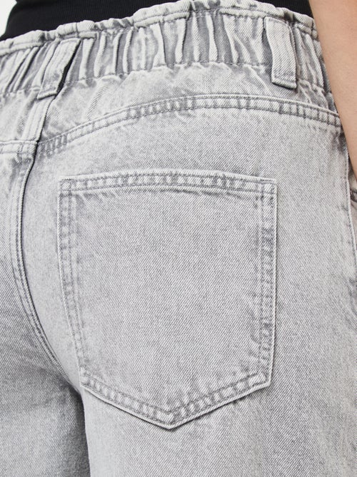 Katoenen spijkerbroek met wijde pijpen - Kiabi