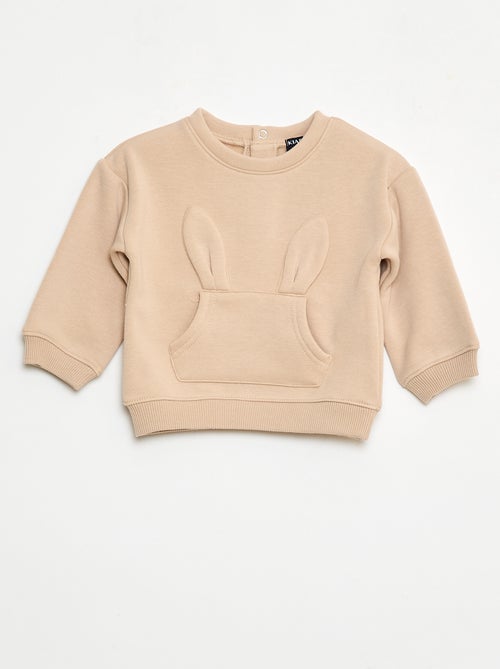 Katoenen sweater met applicatie - Kiabi