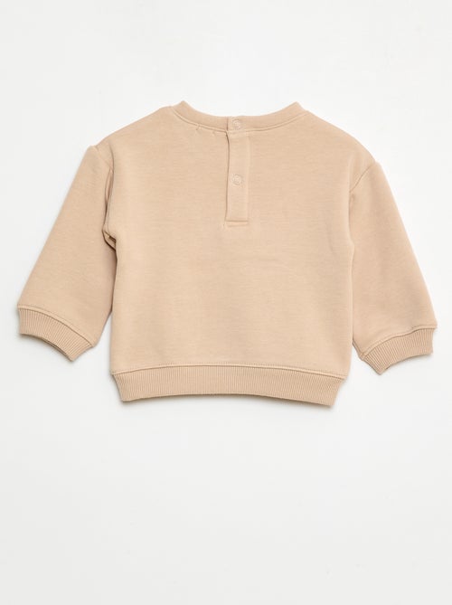 Katoenen sweater met applicatie - Kiabi