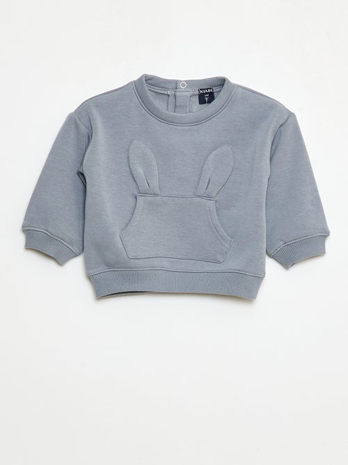 Katoenen sweater met applicatie - Kiabi