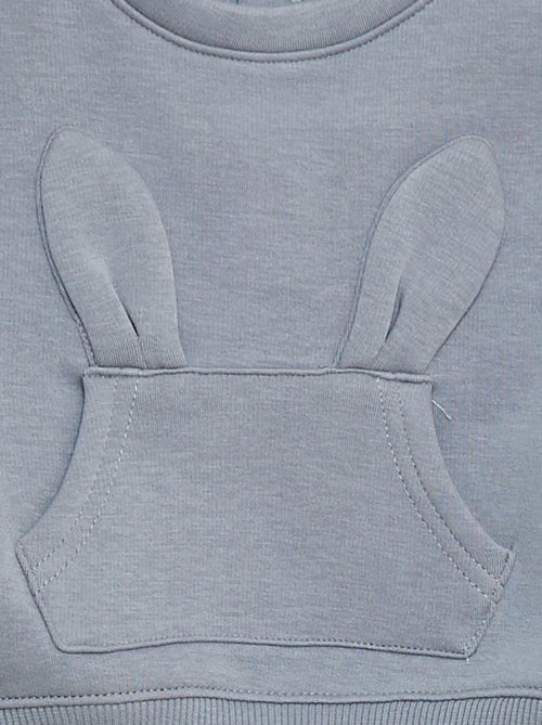 Katoenen sweater met applicatie - Kiabi