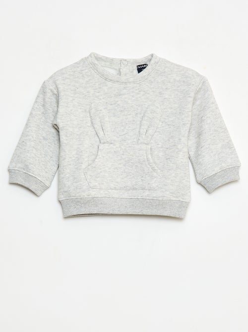 Katoenen sweater met applicatie - Kiabi