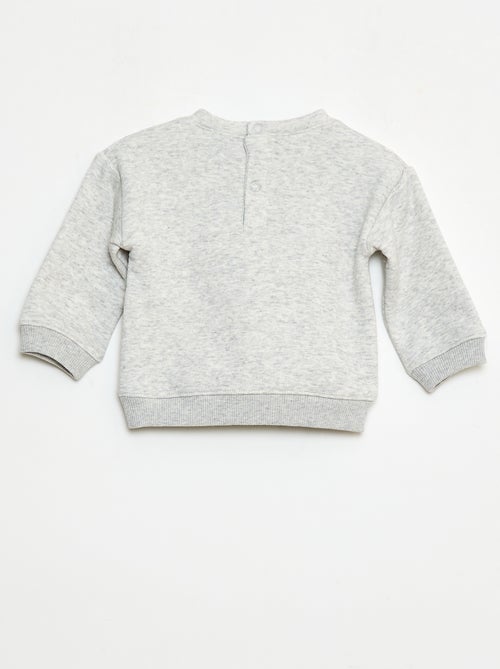 Katoenen sweater met applicatie - Kiabi