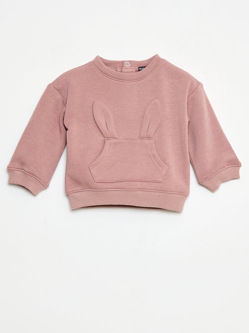 Katoenen sweater met applicatie - Kiabi