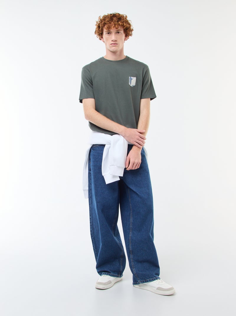 Katoenen T-shirt 'Attack on Titan' Groen - Kiabi