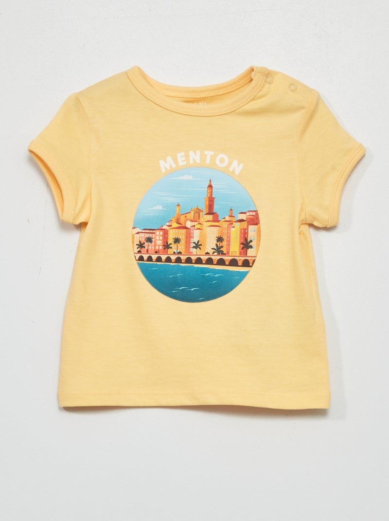 Katoenen T-shirt GEEL - Kiabi