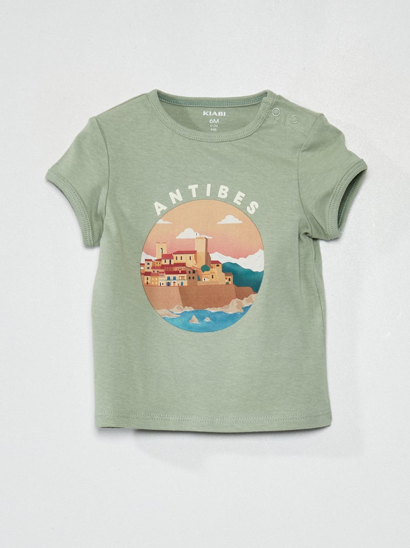 Katoenen T-shirt GROEN - Kiabi