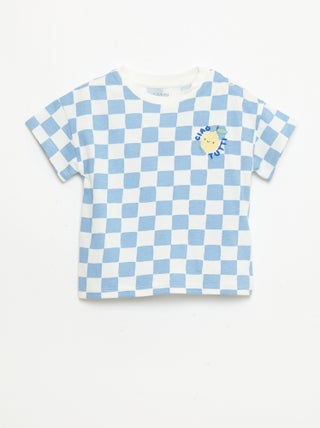 Katoenen T-shirt met borstborduurwerk