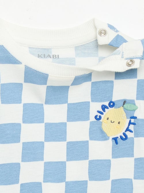 Katoenen T-shirt met borstborduurwerk - Kiabi