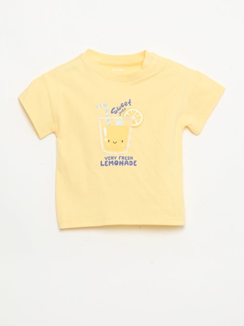 Katoenen T-shirt met borstborduurwerk - Kiabi