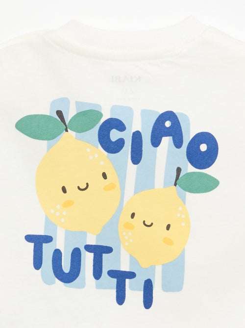 Katoenen T-shirt met borstborduurwerk - Kiabi