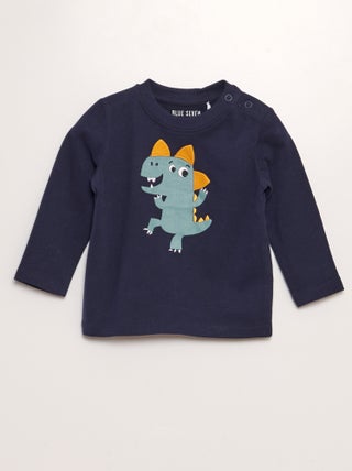 Katoenen T-shirt met dinosaurusprint