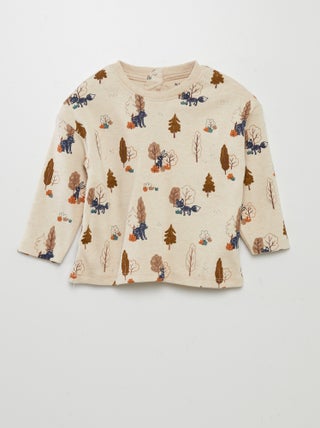 Katoenen T-shirt met fantasieprint