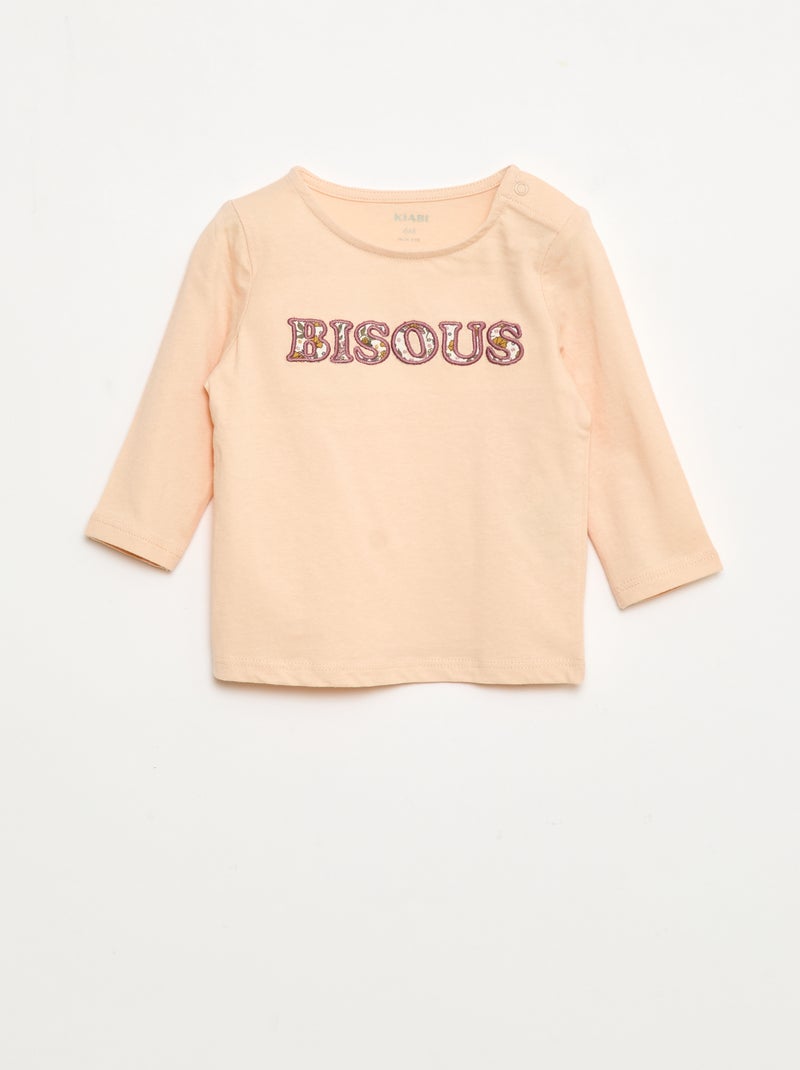 Katoenen T-shirt met leuk detail Rose - Kiabi