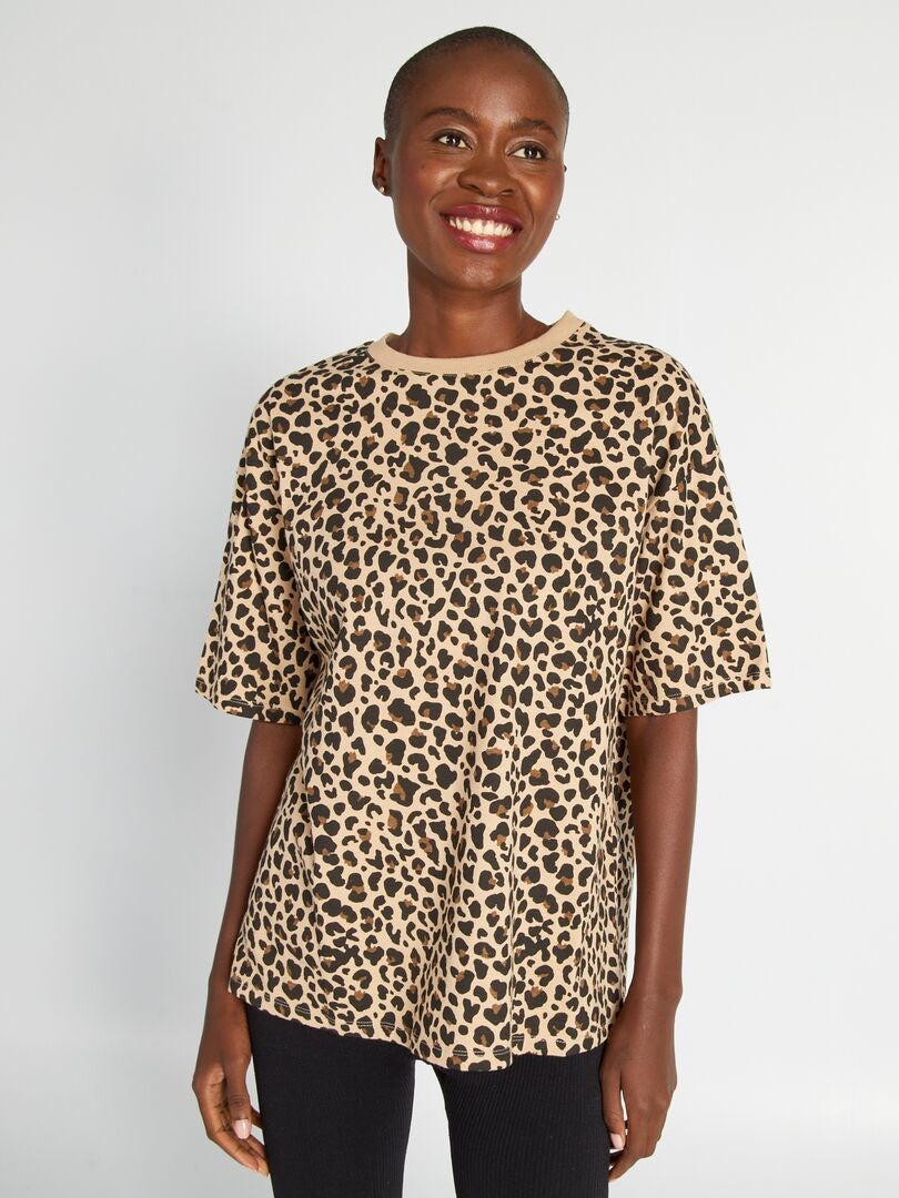 leopard print cotton shirt